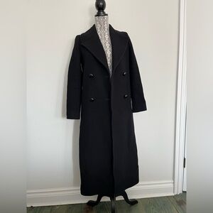 Massimo Dutti Black Lined Coat